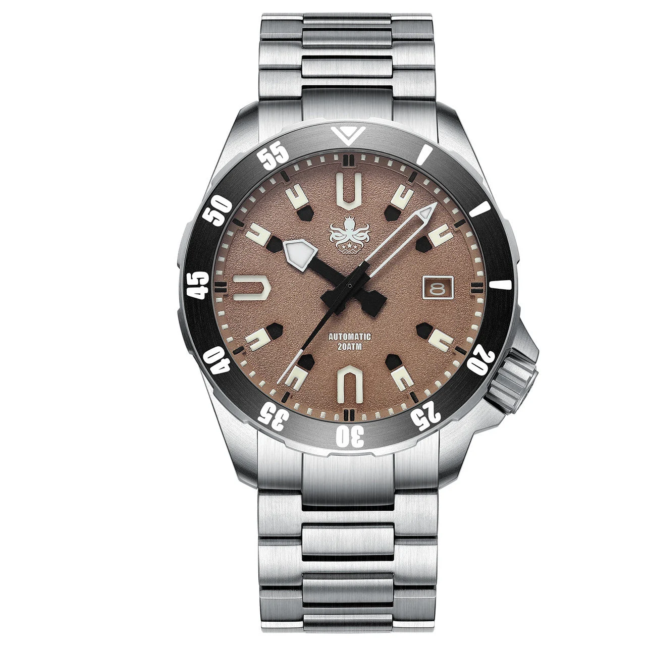 Phoibos Apollo Titanium 200-Meter Automatic Dive Watch with AR Sapphire Crystal #PY031E 42 mm kol saati