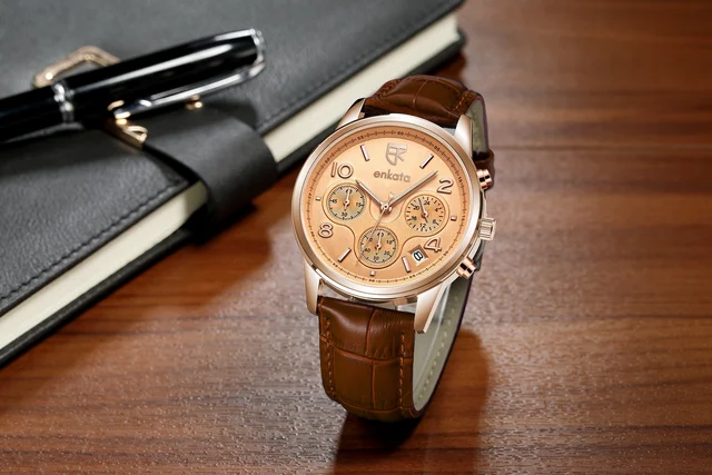Enkatawatches Aurora III Rg Brown L kol saati