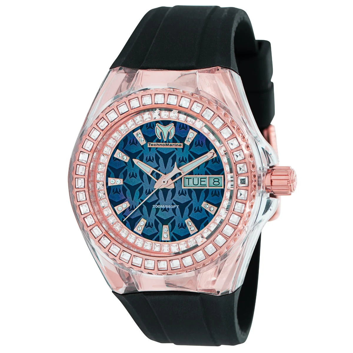 Technomarine Cruise Monogram Swiss Ronda 517 Caliber Watch w/ Mother of Pearl Dial - 40mm, Black (ZG-TM-121176) 40 mm kol saati