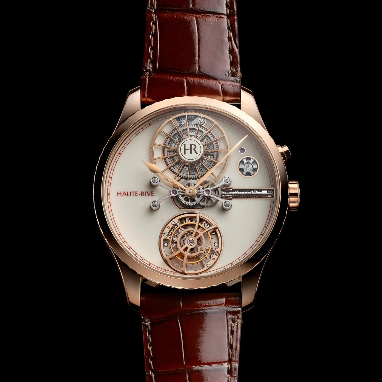 Haute-Rive Haute Rive Honoris I Rose Gold Eggshell Enamel Dial HR-H1-RG-ES kol saati