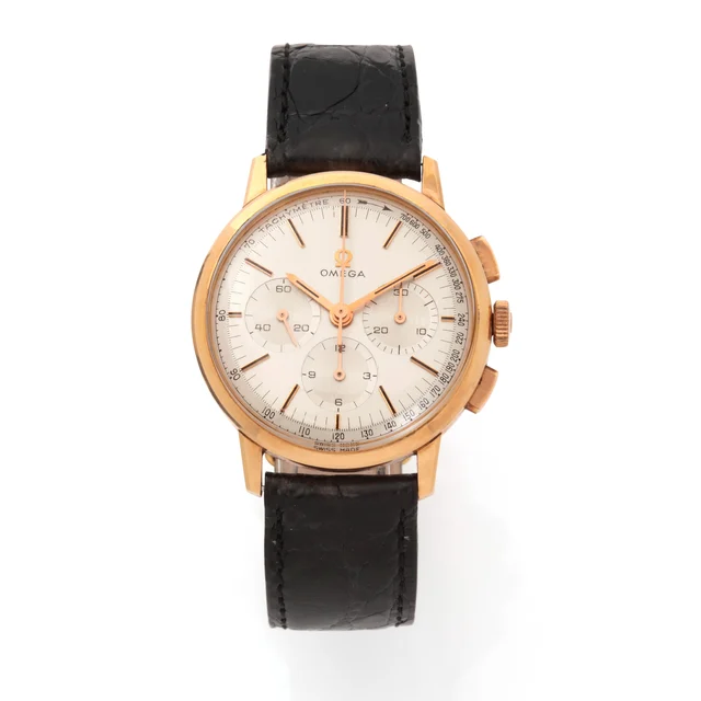 OMEGA Ref. 101.010-65, chronograph; 18K yellow gold kol saati