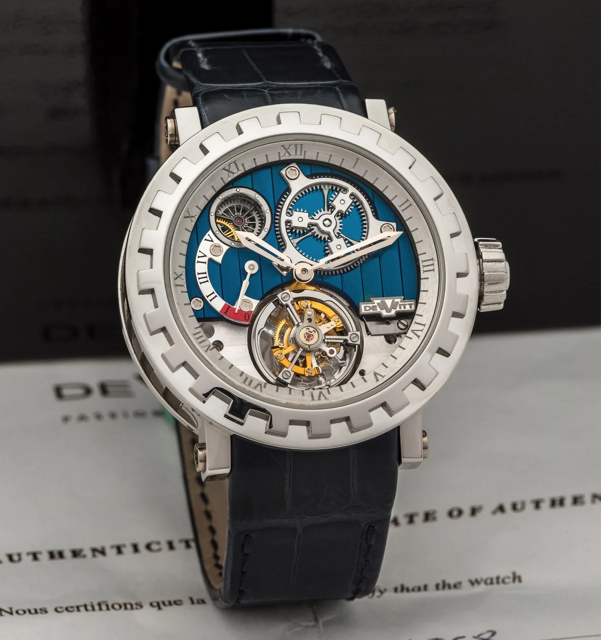 Dewitt Academia Tourbillon Differentiel No. 25/50 Platinum AC. 8002 kol saati