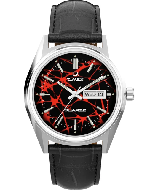 Timex Red Vega 1978 Reissue 38mm Leather Strap Watch TW2Y55700 kol saati
