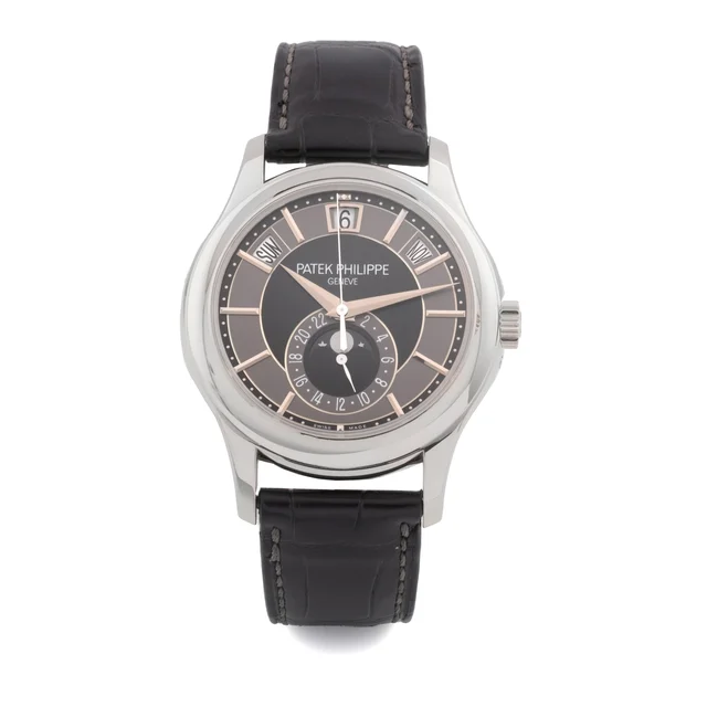 Patek Philippe Annual Calendar, Two Tone Dial, 18KT White Gold 5205G-010 kol saati