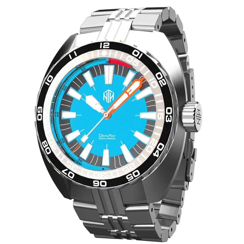 NTH DevilRay 500-Meter Automatic Dive Watch with an AR Sapphire Crystal #WW- -DRTN WW-NTH-DRTN 43 mm kol saati