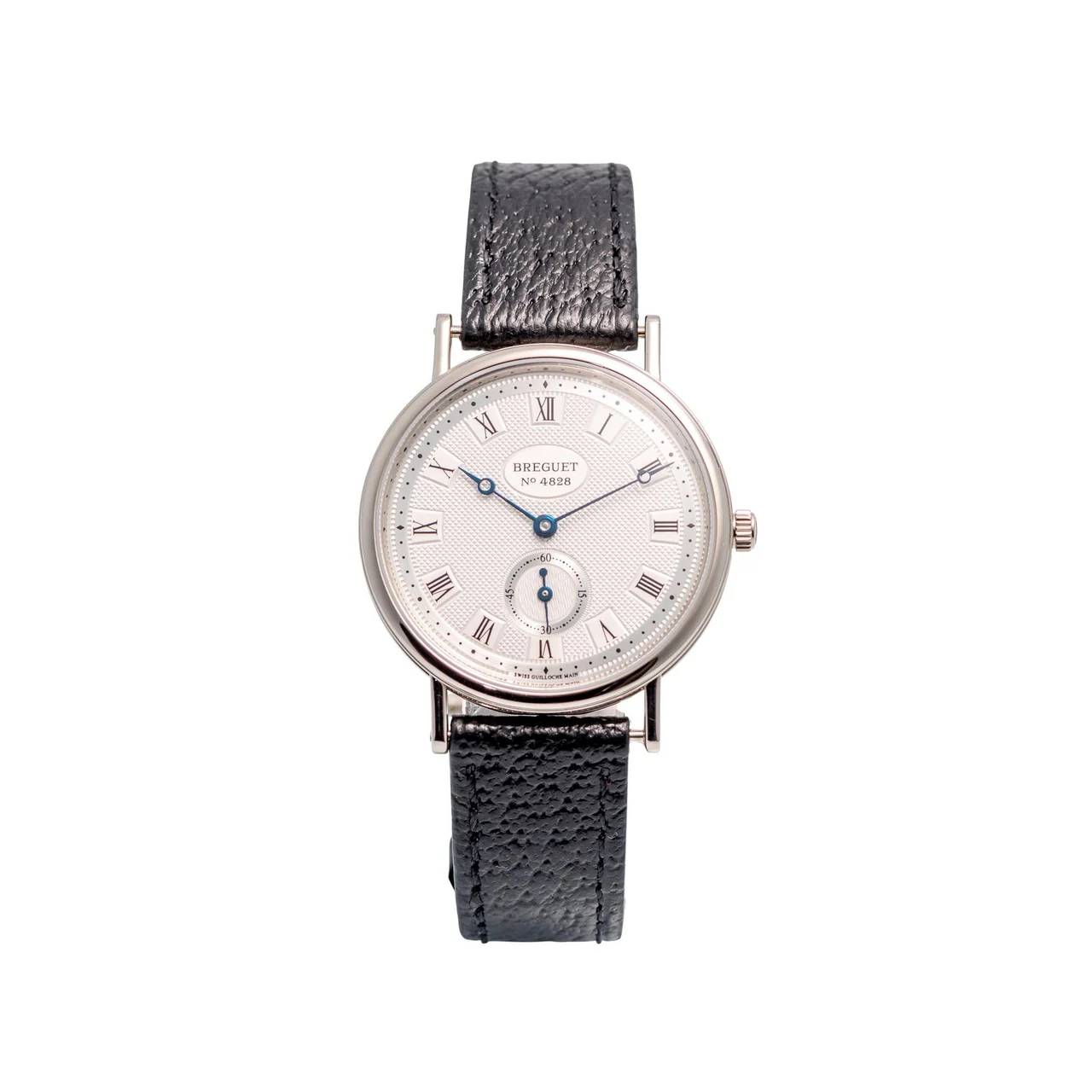 Breguet BREGUET REF. 3910, SILVER GUILLOCHÉ (ENGINE-TURNED) DIAL; 18K WHITE GOLD kol saati