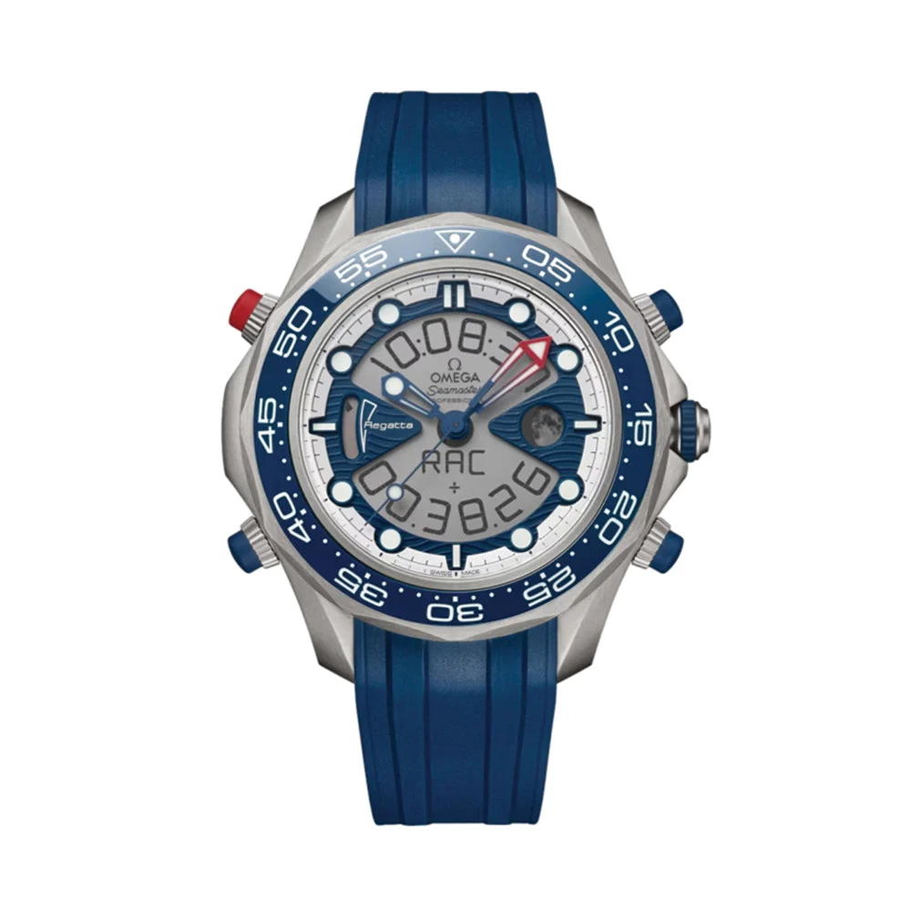 OMEGA Seamaster Regatta America's Cup Titanium on Rubber Strap 46.75mm - Grey on Rubber Strap O21692467910001 kol saati