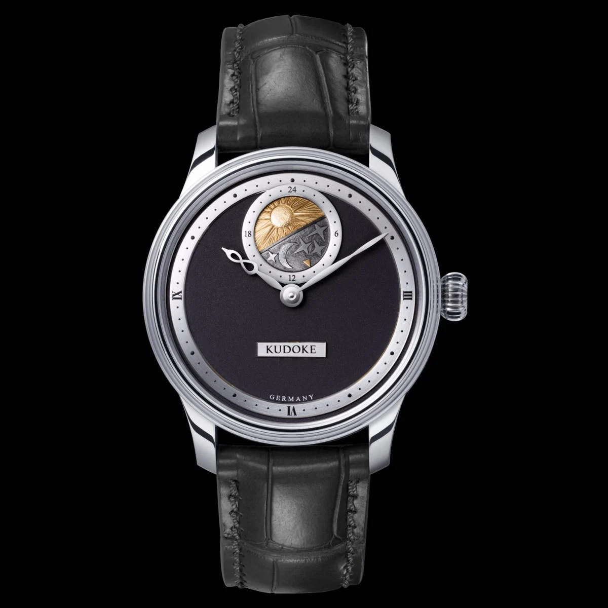 Kudoke Black K2 – BLACK 39 mm kol saati