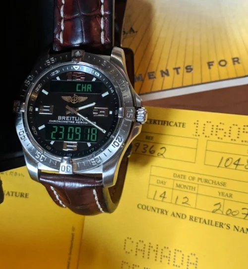Breitling Aerospace With Breitling Aerospace With Box And Papers 42 mm kol saati