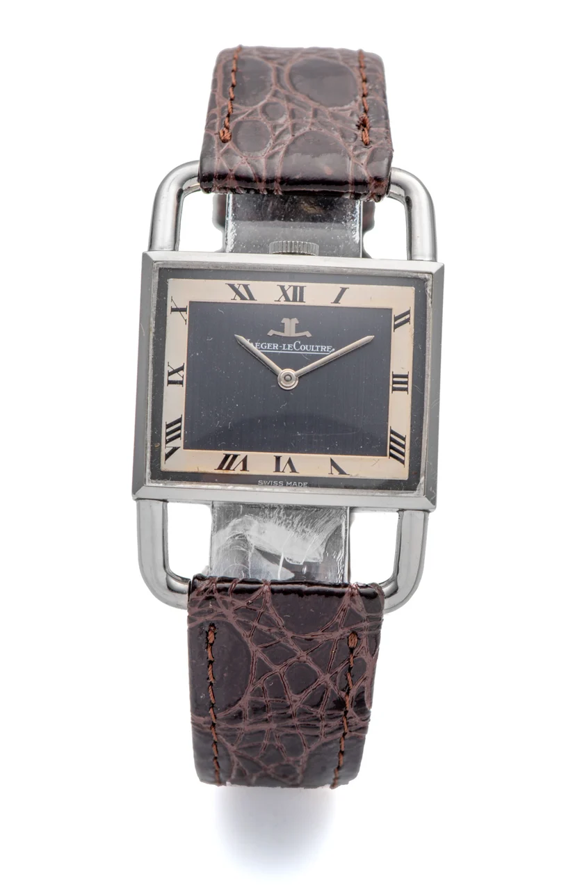 Jaeger-Lecoultre Ref. 9041, stirrup-shaped; so-called “Grand Etrier”; stainless steel kol saati