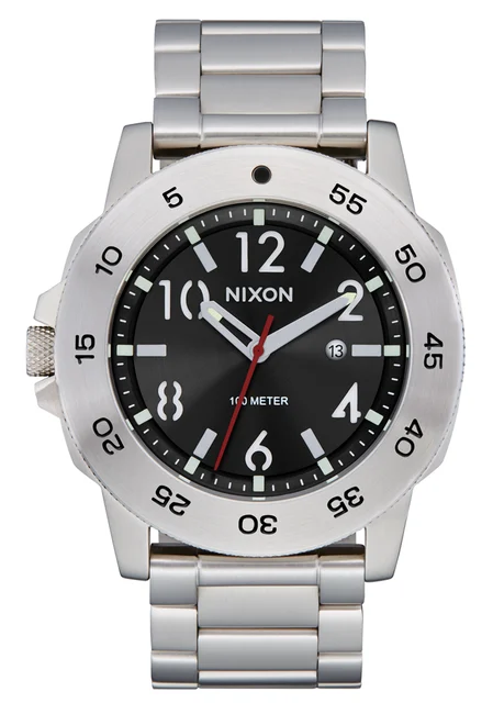 Nixon US Smyth 44 - Silver / Black A1414-625-00 kol saati