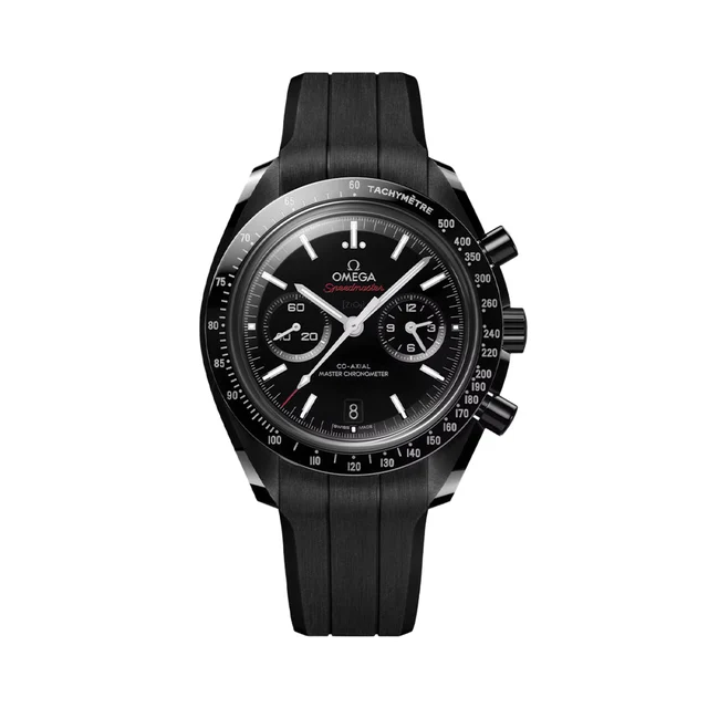 OMEGA Speedmaster Dark Side of the Moon Black Ceramic 44.25mm - Black on Rubber Strap O310
