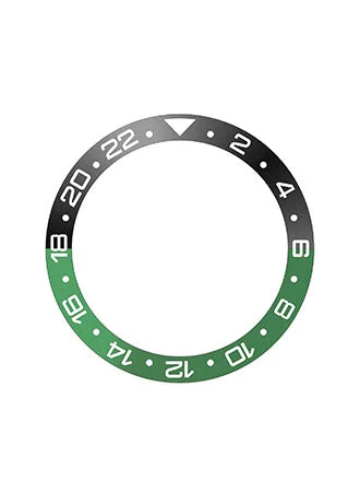 ST-Mods GMT Style Ceramic Bezel Insert Black/Green (Sprite) GMTBLKGRN/SM/39 42 mm kol saati