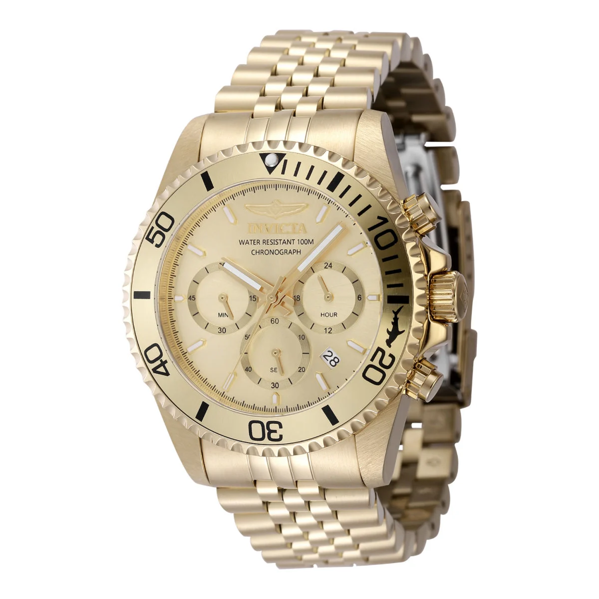 Invicta Pro Diver Titan Watch - 43mm. Gold (48382) 43 mm kol saati