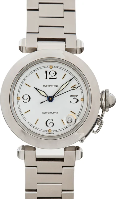 Cartier Pasha C Ref W31015M7 White Dial kol saati