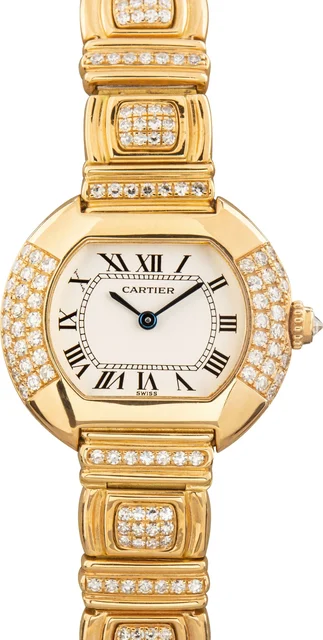 Cartier Ellipse WB6006EE Yellow Gold kol saati