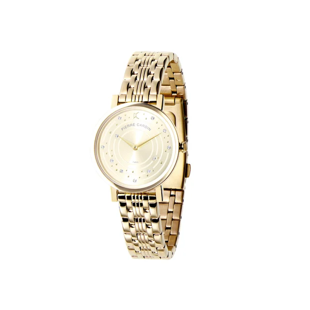 Canal St. Martin Canal St Martin Circles Gold Watch with Crystals and Champagne Dial CCM.0