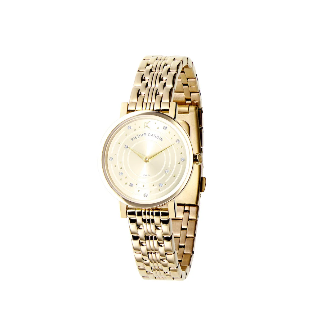 Canal St. Martin Canal St Martin Circles Gold Watch with Crystals and Champagne Dial CCM.0551 32 mm kol saati