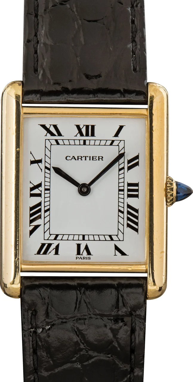 Cartier Tank White Roman Dial 81570523 kol saati