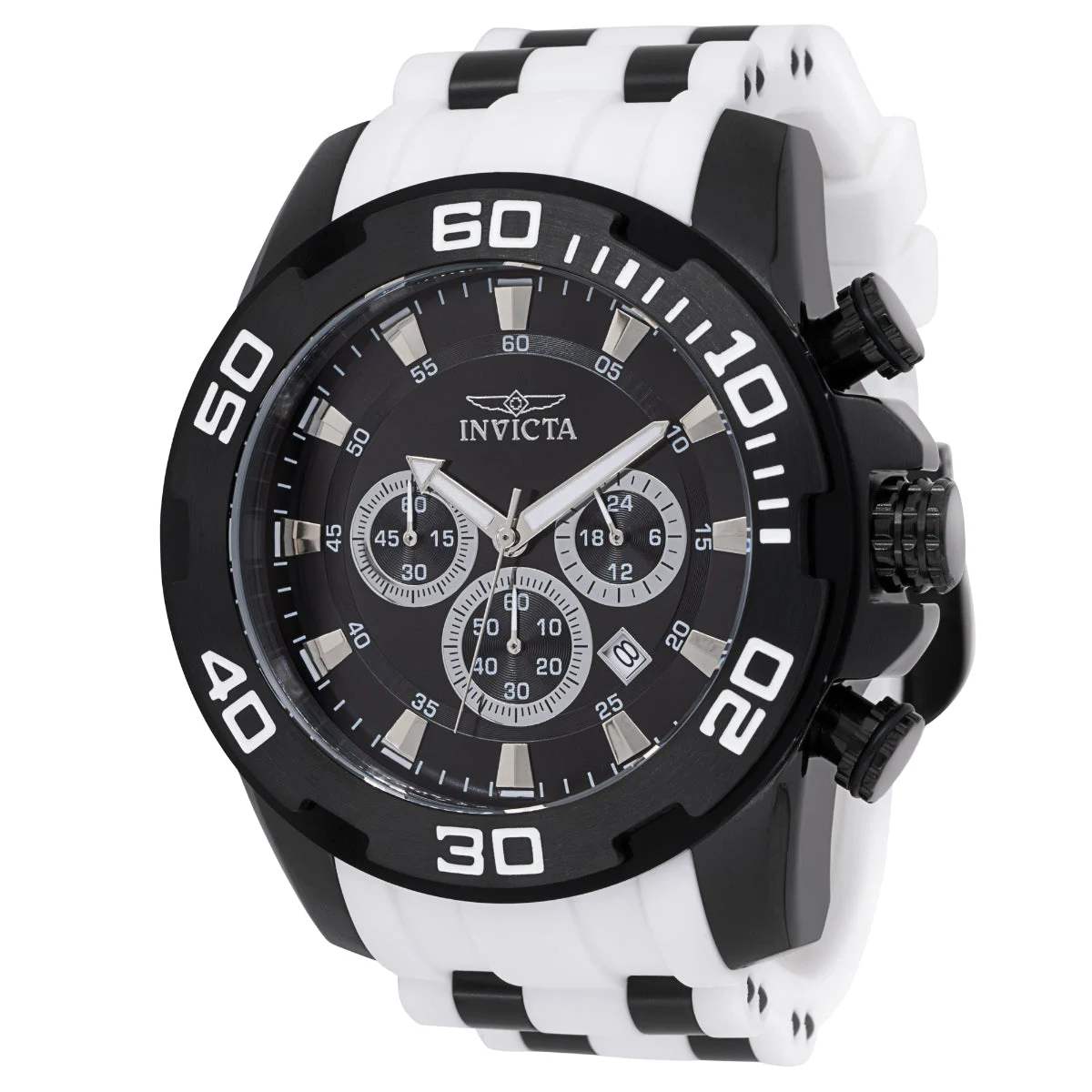 Invicta Pro Diver SCUBA Watch - 50mm, White, Black (44549) 50 mm kol saati