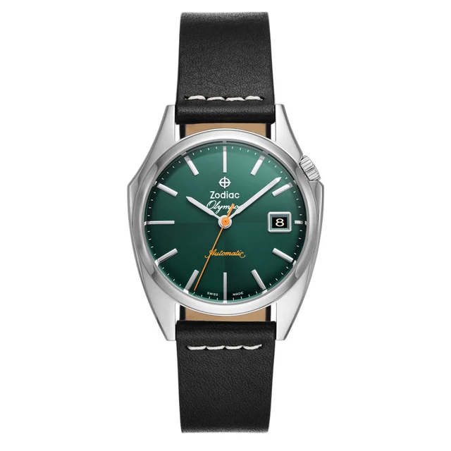 Zodiac Olympos Automatic Green Dial Watch #ZO9714 kol saati