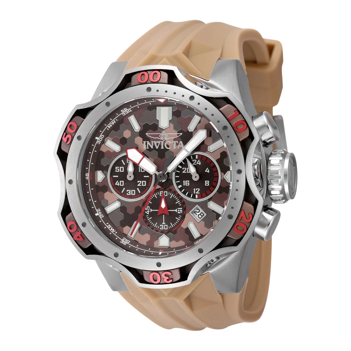 Invicta Venom Combat Watch - 52.5mm. Light Brown (47761) kol saati