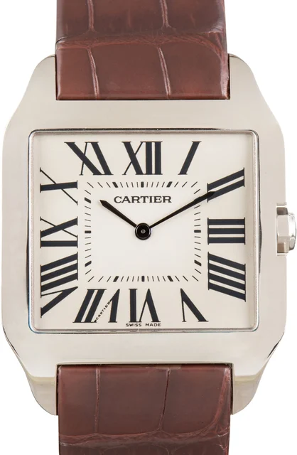 Cartier Santos Dumont W2007051 18k White Gold kol saati