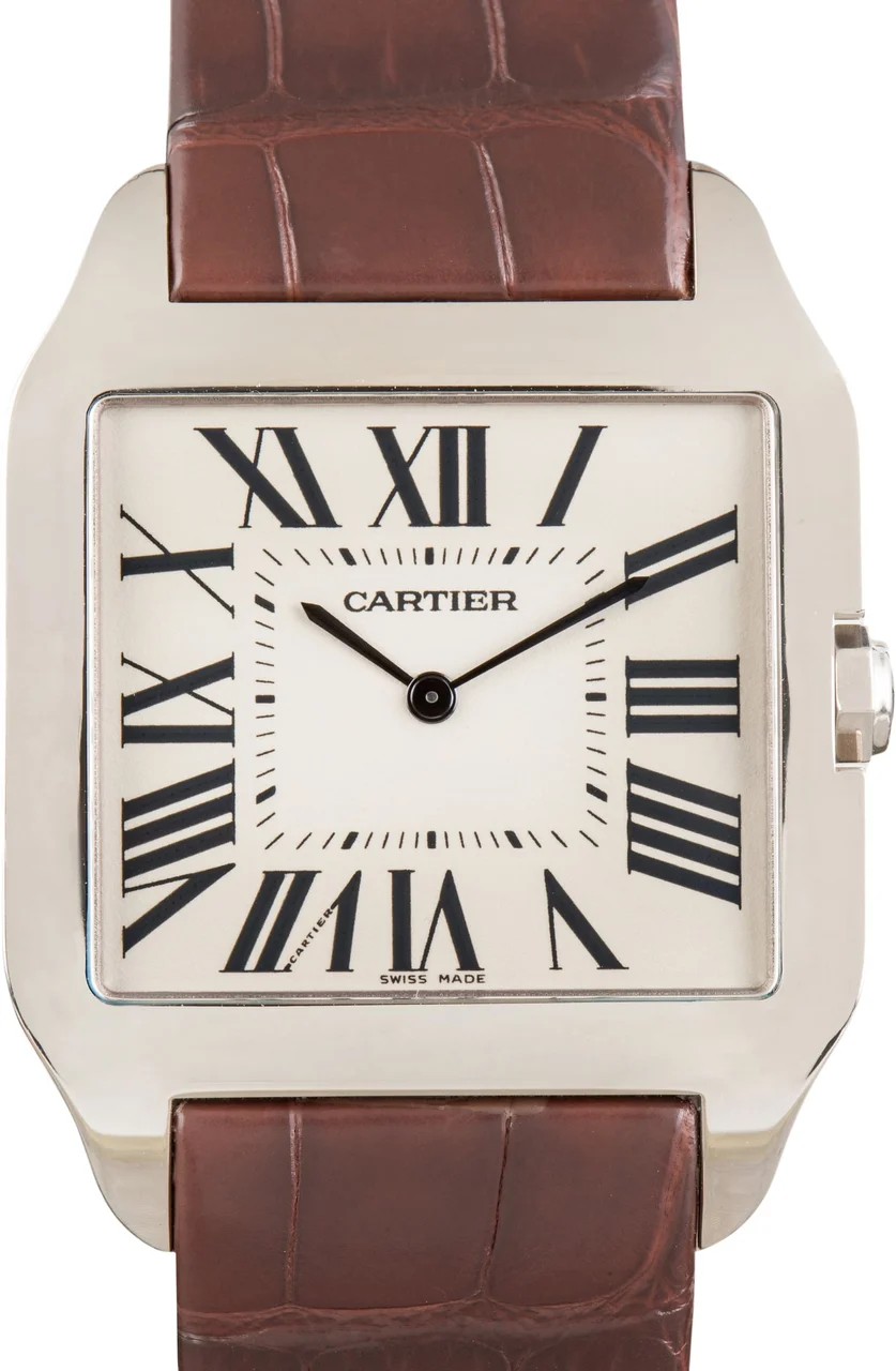 Cartier Santos Dumont W2007051 18k White Gold 35 mm kol saati