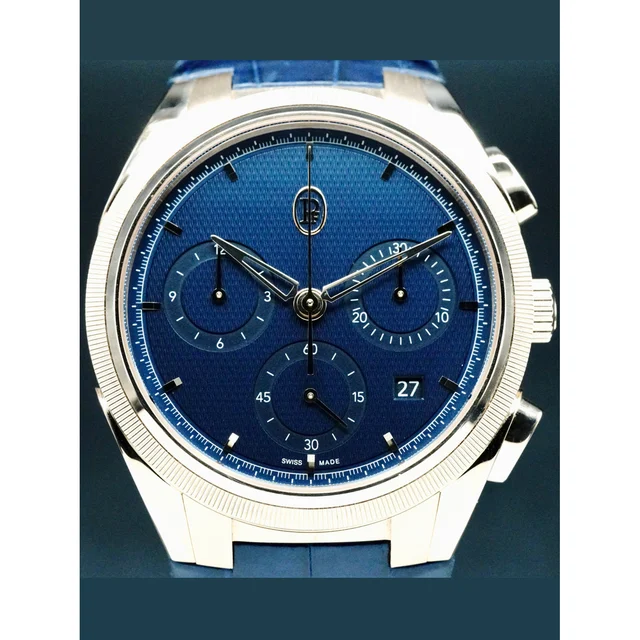 Parmigiani Fleurier Tonda PF Chronograph Milano Blue Alligator POC210000077666 kol saati