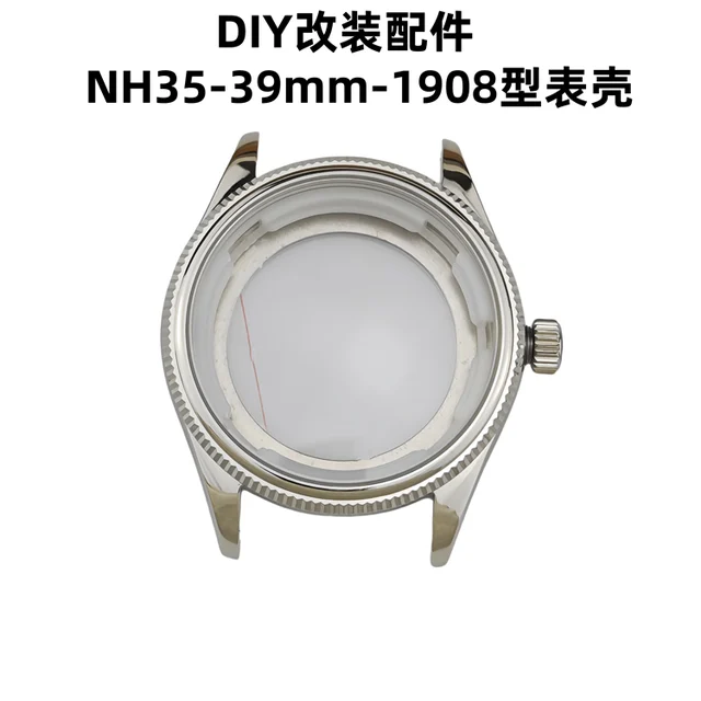 Tandorio The 1908 Mod watch case for NH35,nh34 nh36 etc NH Movement 39mm Fluted case DIY m