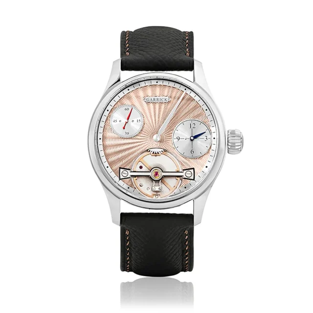 Garrick Regulator MK II Engine Turned Pink Gold Dial MKII-ST-EPK kol saati