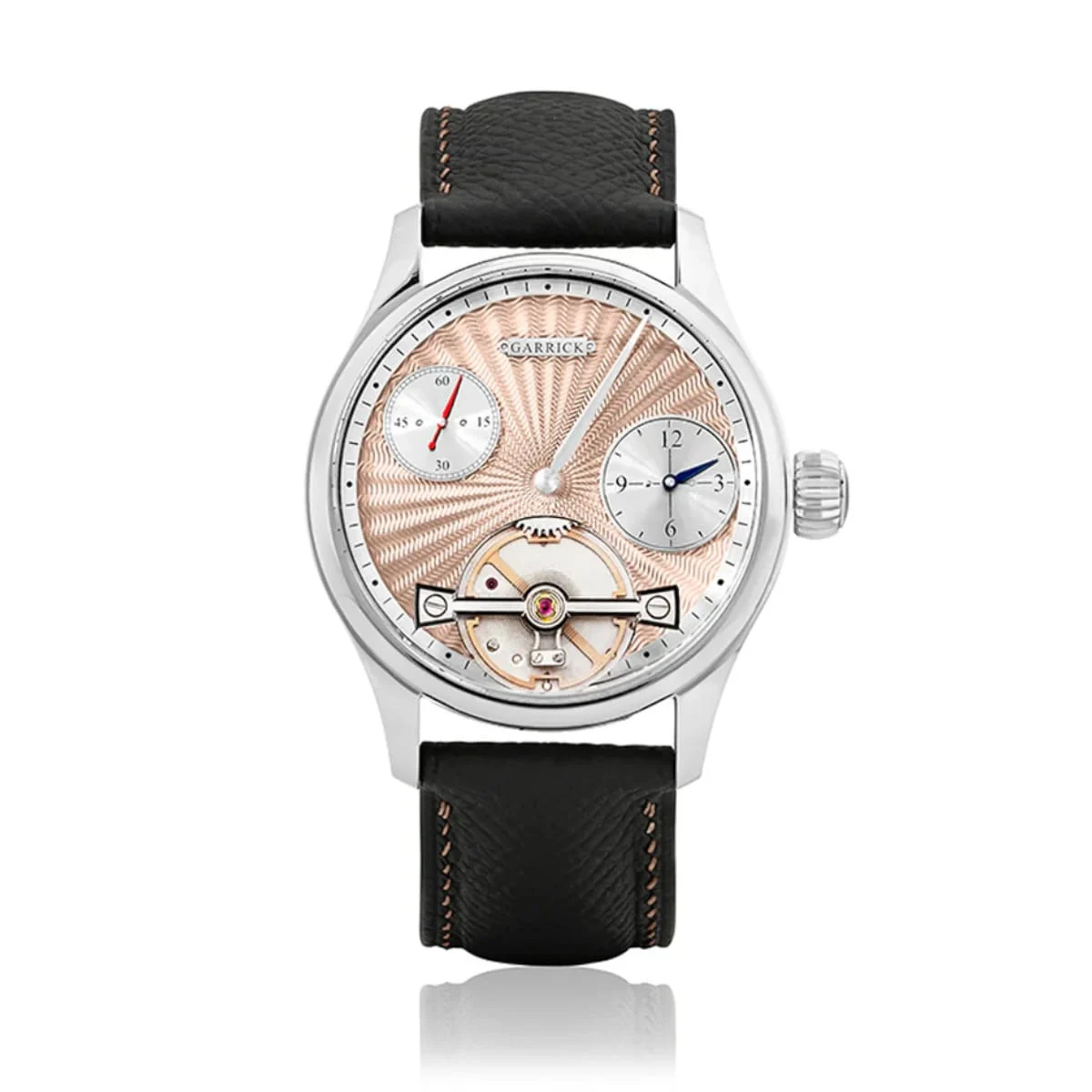 Garrick Regulator MK II Engine Turned Pink Gold Dial MKII-ST-EPK 42 mm kol saati