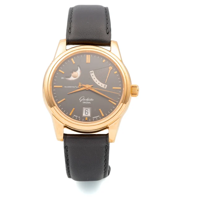 Glashutte GLASHUTTE, REF. 39-44, SENATOR POWER RESERVE MOONPHASE, PINK GOLD kol saati