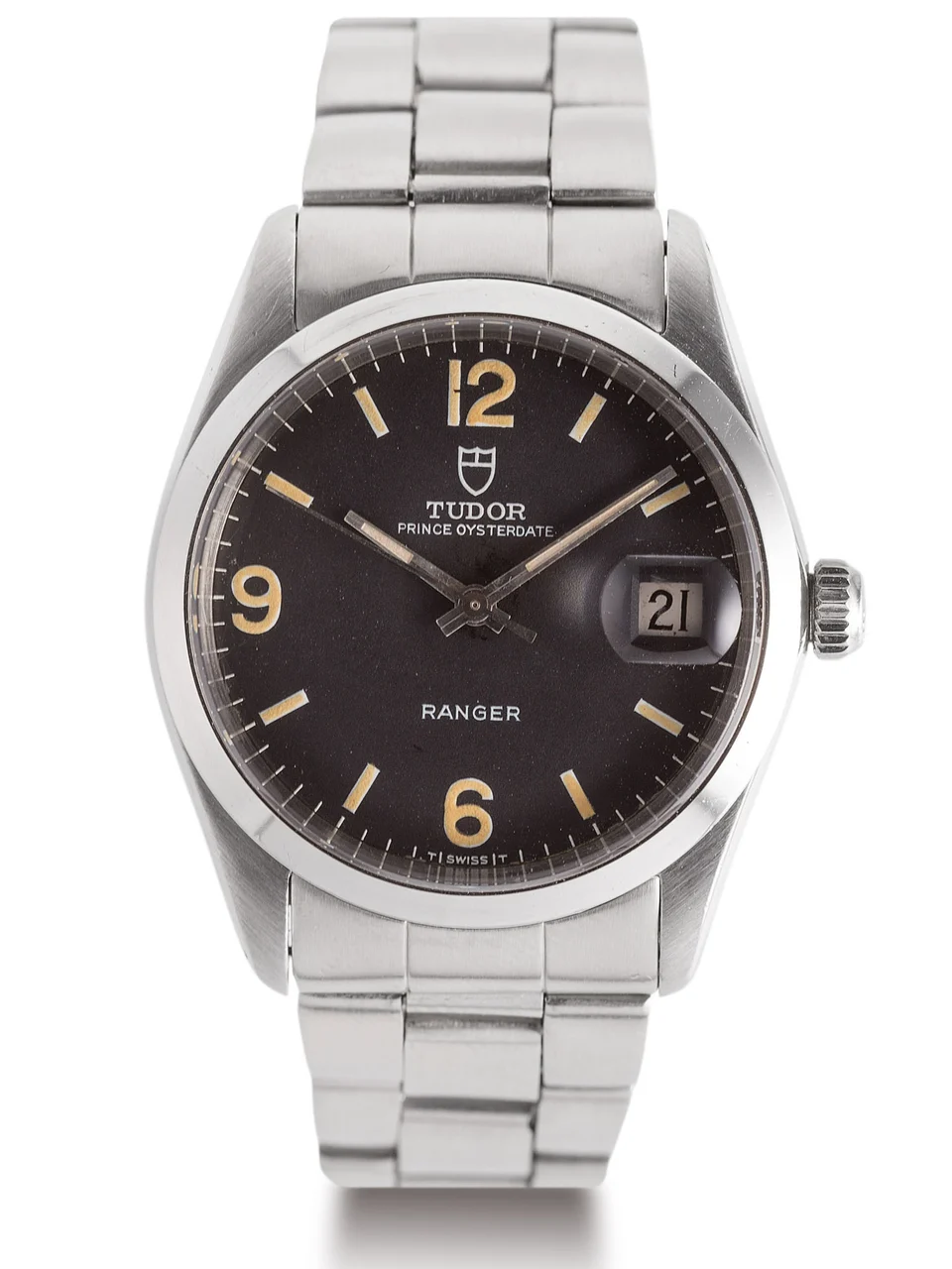 Tudor Prince Oysterdate Ranger TUDOR PRINCE OYSTERDATE RANGER REF. 7966/0 STEEL Fine and rare, self-winding, stainless steel wristwatch with date. kol saati