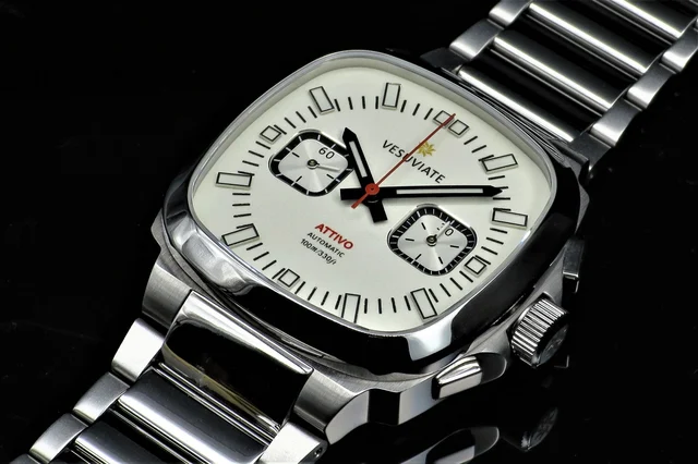 Vesuviate Attivo-Chrono White (Full-Lume) kol saati