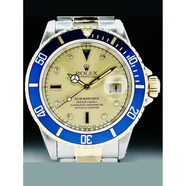 Rolex Sunmariner Date Two-Tone Serti Champagne Dial 210000071198 kol saati