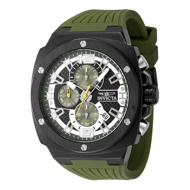 Invicta Open Box Racing Turbo Watch - 47mm. Green (AIC-48162) kol saati