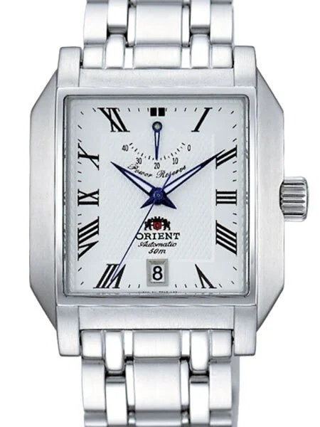 Orient Grandeur White 21-Jewel Automatic Power Reserve Dress Watch #CFDAC004W kol saati