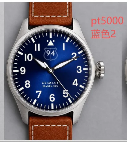 Tandorio Watches pilot PT5000 Movt---blue2 -custom dial,engraving 43mm-pilot-pt5000-movt-b