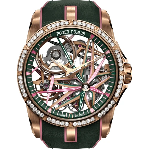 Roger Dubuis Excalibur Blacklight Monobalancier Pink Gold RDDBEX1039 kol saati