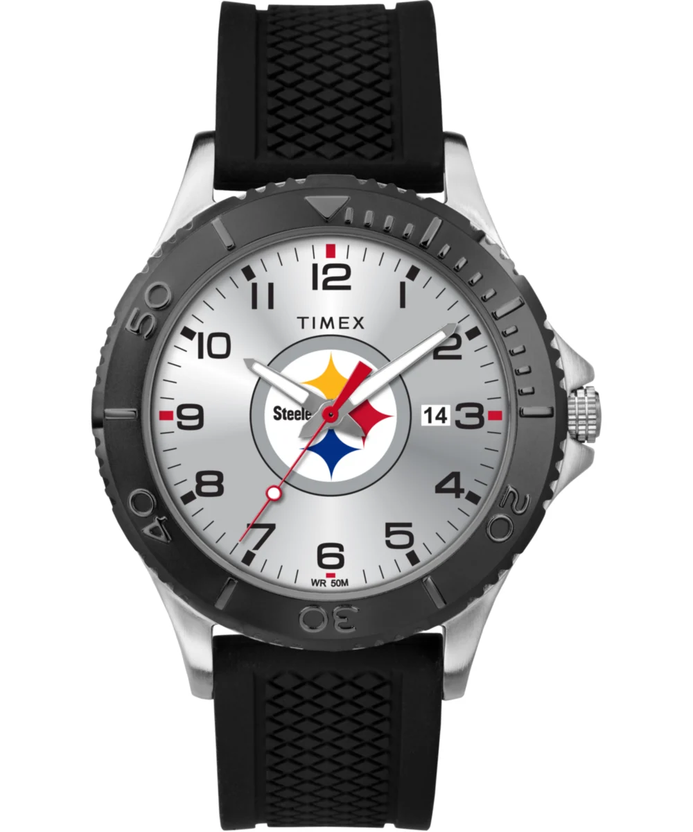 Timex Gamer Black Pittsburgh Steelers TWZFSTEMD 42 mm kol saati