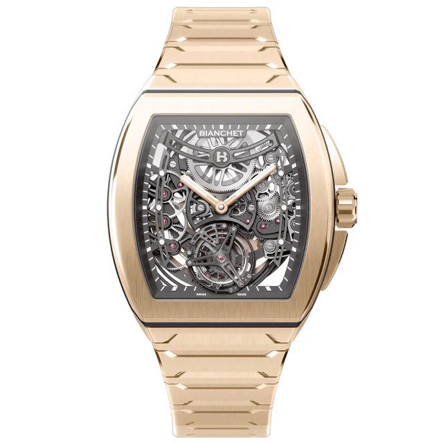 Bianchet Ultrafino Skeleton Carbon Rose Gold UFFTSKRGBL kol saati