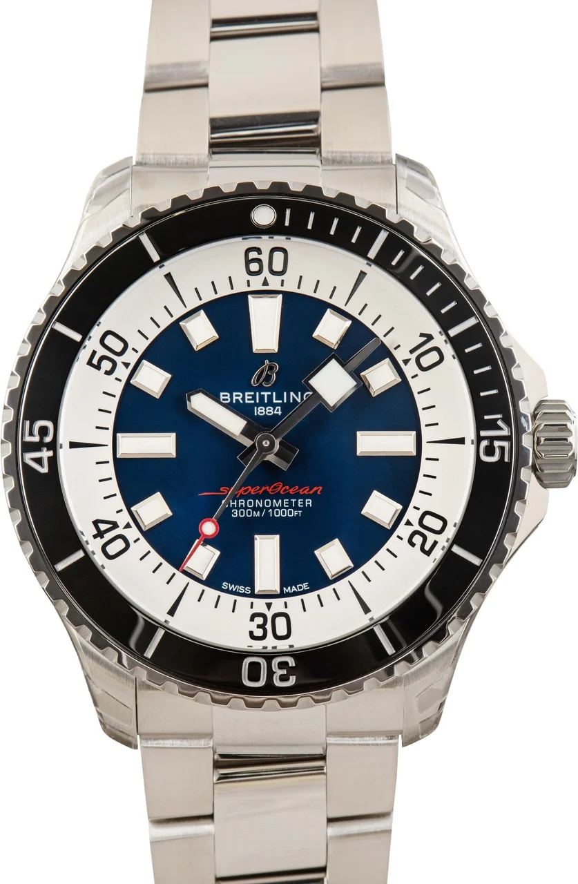 Breitling Superocean Automatic 44 Stainless Steel Blue Dial A17376211C1A1 44 mm kol saati