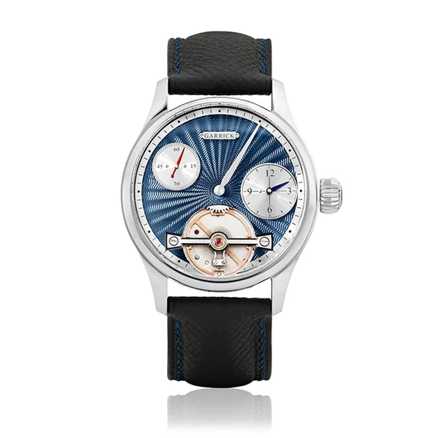 Garrick Regulator MK II Engine Turned Blue Dial MKII-ST-EBL kol saati