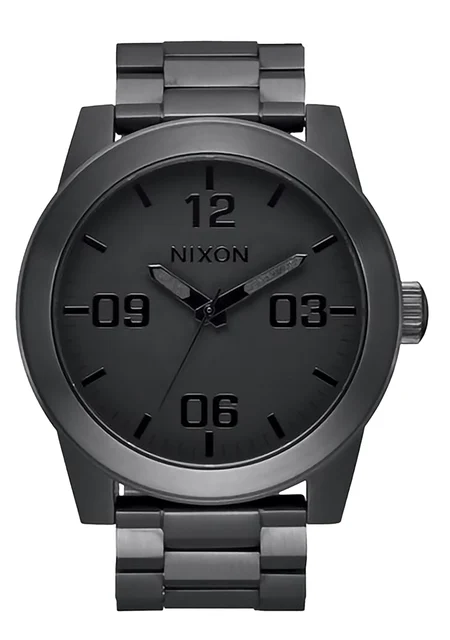 Nixon US Corporal Stainless Steel - All Gunmetal / Black A346-680-00 kol saati