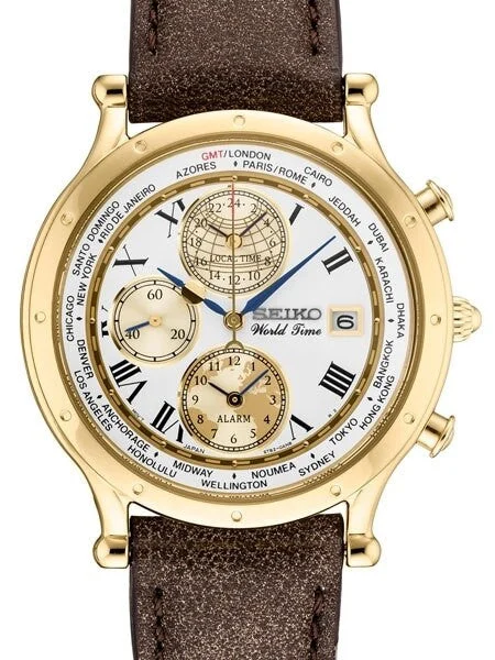 Seiko Age of Discovery, Limited Edition World Time Alarm Watch #SPL060 kol saati
