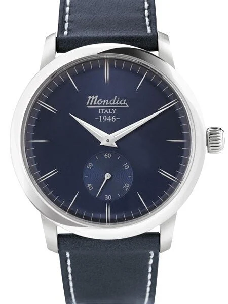 Mondia Heritage Quartz Watch with Blue Dial #MI774SS-02BL-CP 42 mm kol saati