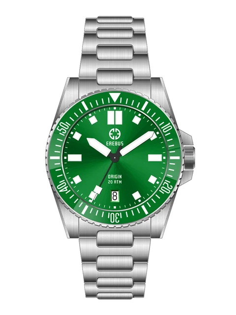 EREBUS Watches Sunburst Green ORIG3809 kol saati