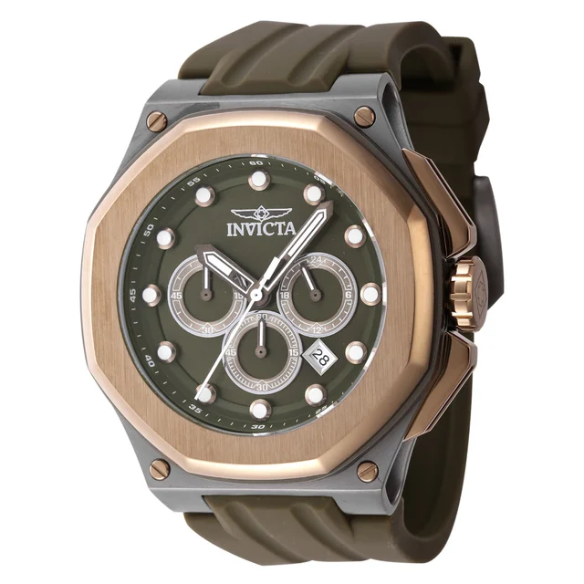 Invicta Akula Kasmat Watch - 50mm. Olive Green (46149) kol saati