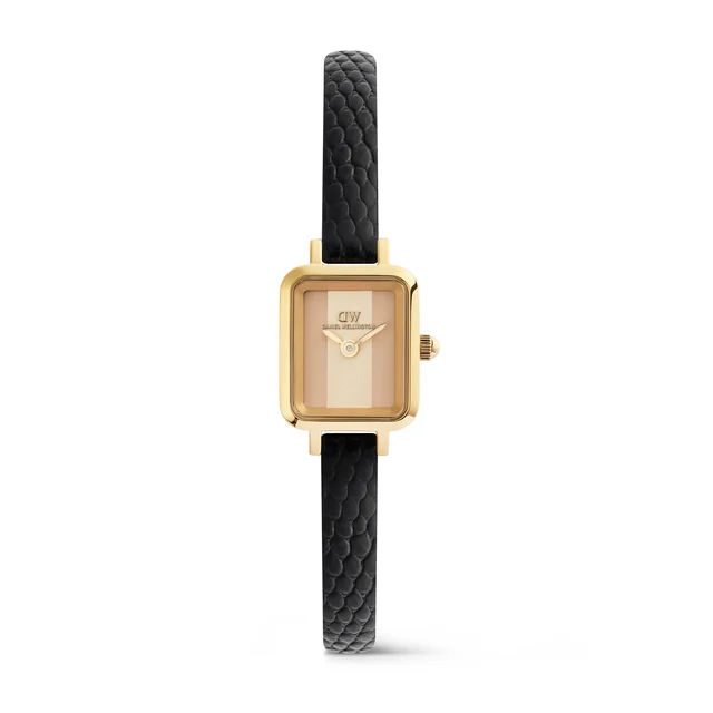 DANIEL WELLINGTON Quadro Mini Black Lizard Conwy Gold DW00100957 kol saati